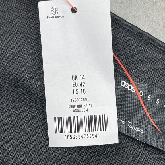 ASOS Tube Top Womens Size 10 Dressy Bandeau Crop Top Black - Picture 6 of 10